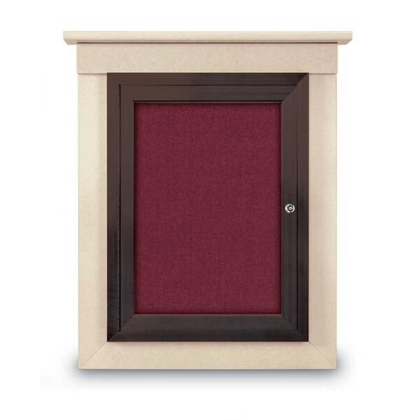 Sliding Glass Enclosed Letterboard, 48"x3, UV9005ACS-BRONZE-GREY